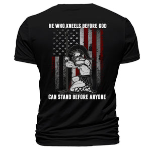 He Who Kneels Before God Spartan Warrior T-Shirt