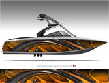 Alien (Orange) Abstract Boat Wrap Kit