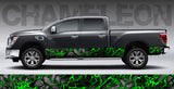Camo "Chameleon XD2 Black and Green" Reptile Skin Rocker Panel Decal Kit