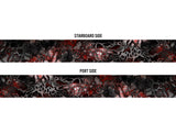Chameleon Black and Red XD Camo Abstract Boat Wrap Kit