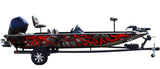 Chameleon XD2 Black and Red Camo Boat Wrap Kit