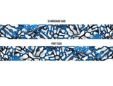 Chameleon XD2 White and Blue Camo Boat Wrap Kit