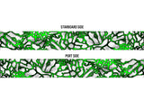 Chameleon XD2 White and Green Camo Boat Wrap Kit