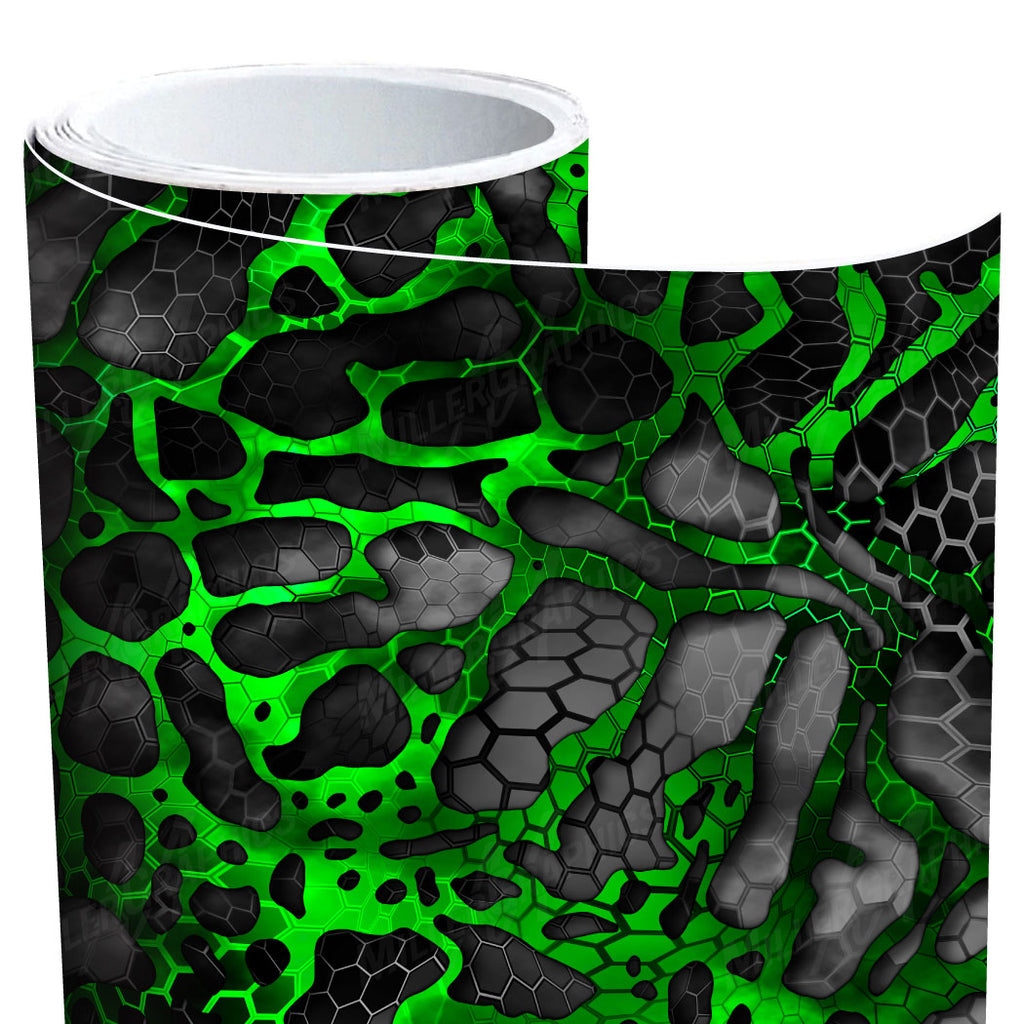 Chameleon Camo Black and Green XD2 Vinyl Roll