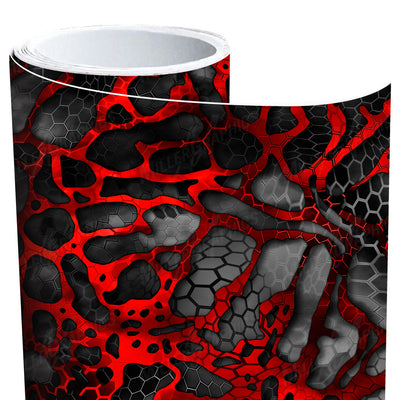 Chameleon XD2 Black and Red Camo Vinyl Roll