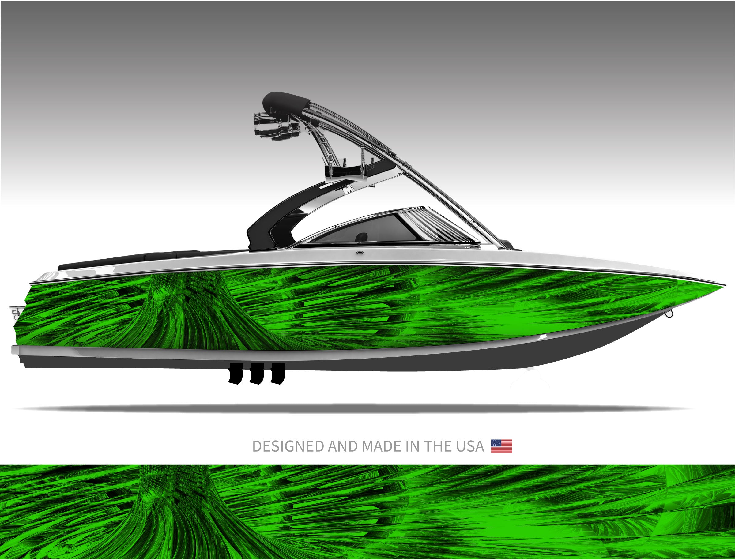 Cyclone (Green) Boat Wrap Kit | Mid Atlantic Designs