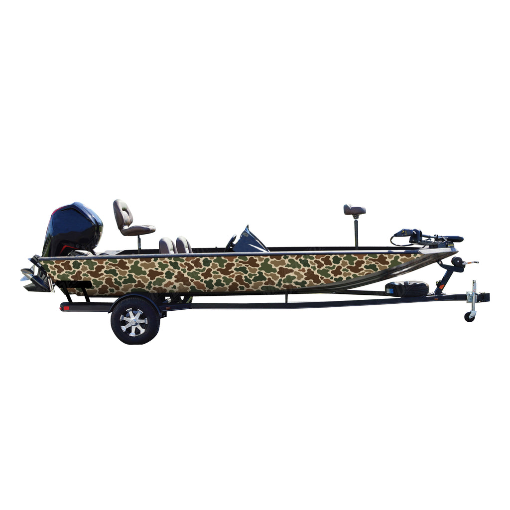 Duck Camo Old School Camouflage Boat Wrap Kit