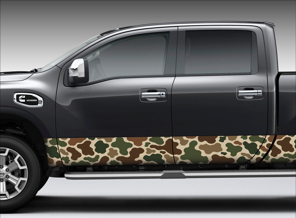 Duck Camo Woodland Rocker Panel Decal Kit