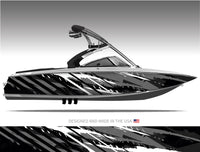 Fury (Grey) Abstract Boat Wrap Kit