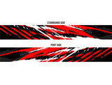 Fury (Red) Abstract Boat Wrap Kit