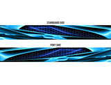 Fusion (Aqua) Abstract Boat Wrap Kit