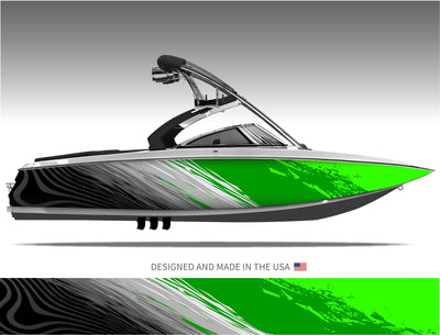 Hurricane (Green) Boat Wrap Kit