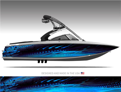 Hydra (Blue) Boat Wrap Kit