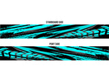 Iguana (Aqua) Abstract Boat Wrap Kit