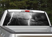 Lightning Storm V2 Black Rear Window Decal