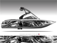 Liquid Metal (Grey) Boat Wrap Kit