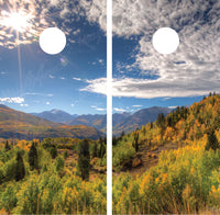 Mountains Scenery V4 Landscape Cornhole Wraps