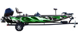 Overdrive (Green) Abstract Boat Wrap Kit