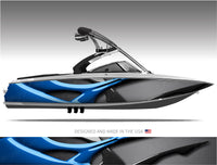 Riptide (Blue) Boat Wrap Kit