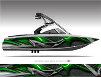 Typhoon (Green) Boat Wrap Kit