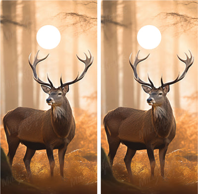 Whitetail Buck V2 Deer Photo Cornhole Wraps