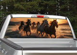 Wild Horses Running V2 Ocean Scene Rear Window Decal