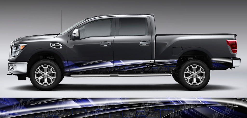 Truck Rocker Graphics Armor Truck Graphic Rocker Panel Decal Kit | Mid Atlantic Designs