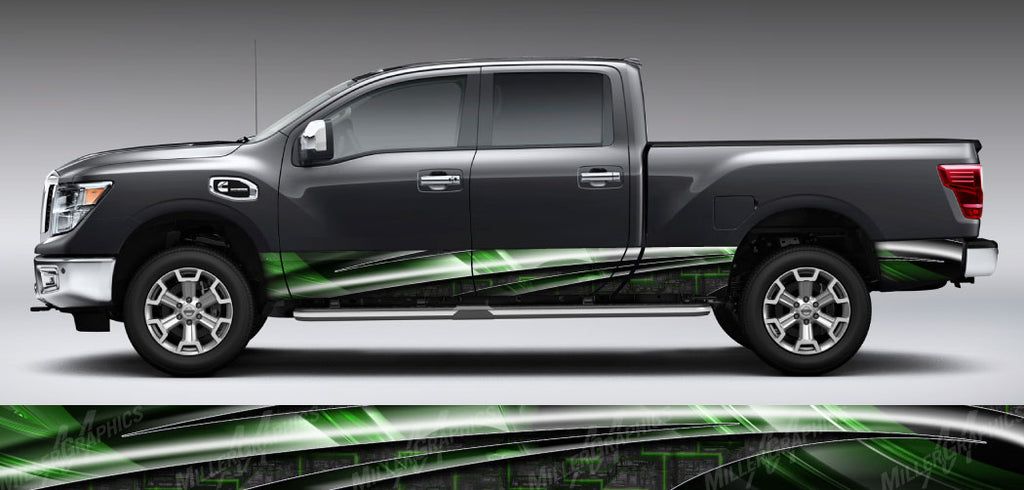 Car Rocker Panel Decals Armor Truck Graphic Rocker Panel Decal Kit | Mid Atlantic Designs