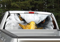 Bald Eagle Eyes Patriotic Rear Window Decal