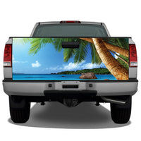 Beach Ocean Palm Trees Tailgate Wrap