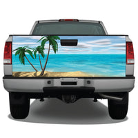 Beach Scene Palm Trees Tailgate Wrap