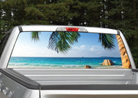 Beach Ocean Palm Tree #2 Rear Window Decal