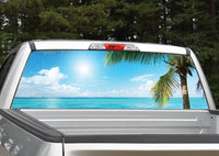 Beach Ocean Palm Tree #3 Rear Window Decal