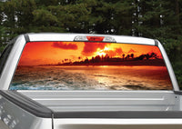 Beach Ocean Sunset #5 Rear Window Decal