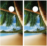 Beach Palm Trees #3 Cornhole Wraps