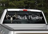 Deer Skull "Buck Hunter" Rear Window Decal