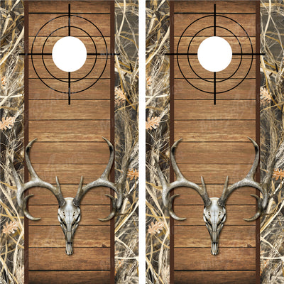 Buck Deer Skull Camo Wood Cross Heirs 