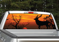 Buck Deer Sunset #4 Rear Window Decal