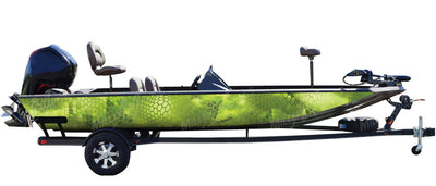 Chameleon Green Camo Boat Wrap Kit