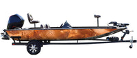 Chameleon Orange Camo Boat Wrap Kit