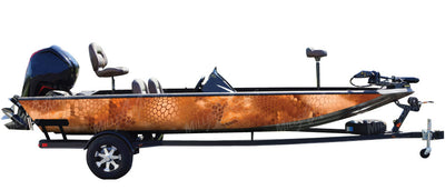 Chameleon Orange Camo Boat Wrap Kit
