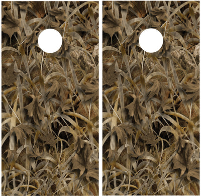 Camo Grassland Cornhole Wraps