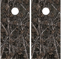 Camo Woodland Ghost Cornhole Wraps