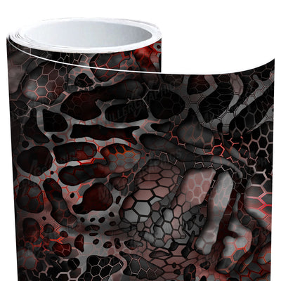 Chameleon Camo Black and Red XD Vinyl Roll