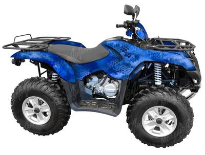 Chameleon Blue Camo ATV Wrap Kit