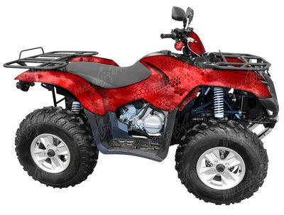 Chameleon Red Camo ATV Wrap Kit
