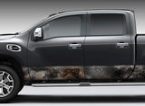 Camo Chameleon Reptile Skin "Black and Orange" Rocker Panel Decal Kit