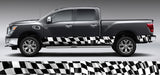 Checkered Flag Rocker Panel Decal Kit