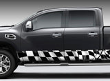 Checkered Flag Rocker Panel Decal Kit