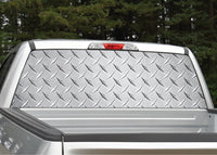 Diamond Plate (Silver) Rear Window Decal